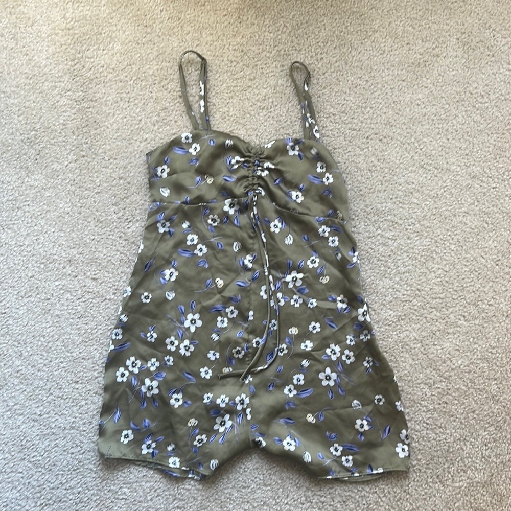 Urban Outfitters empire waist cinched romper